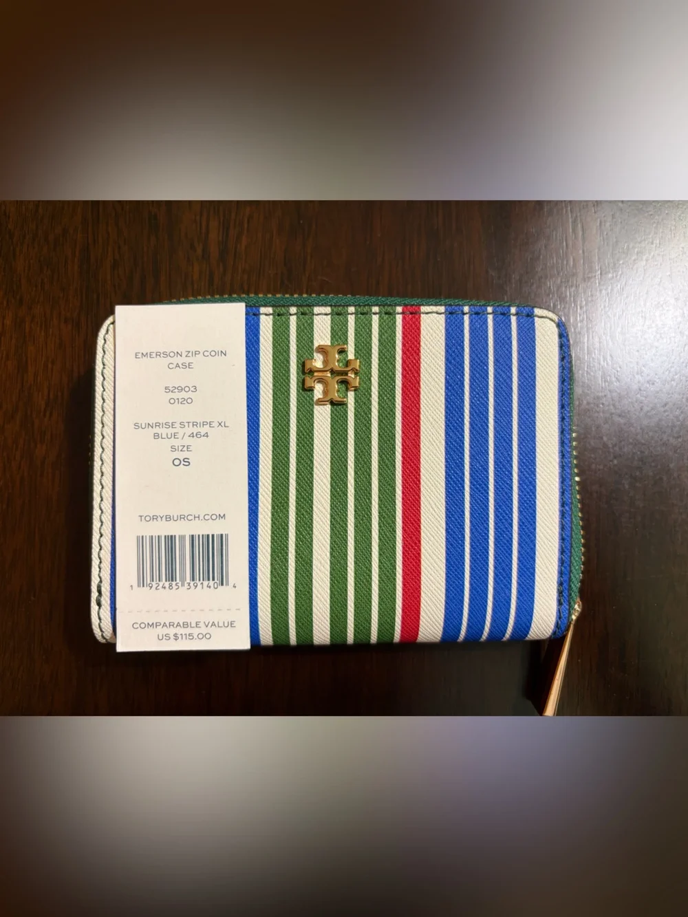 New! Tory Burch Emerson Zip Around Wallet
